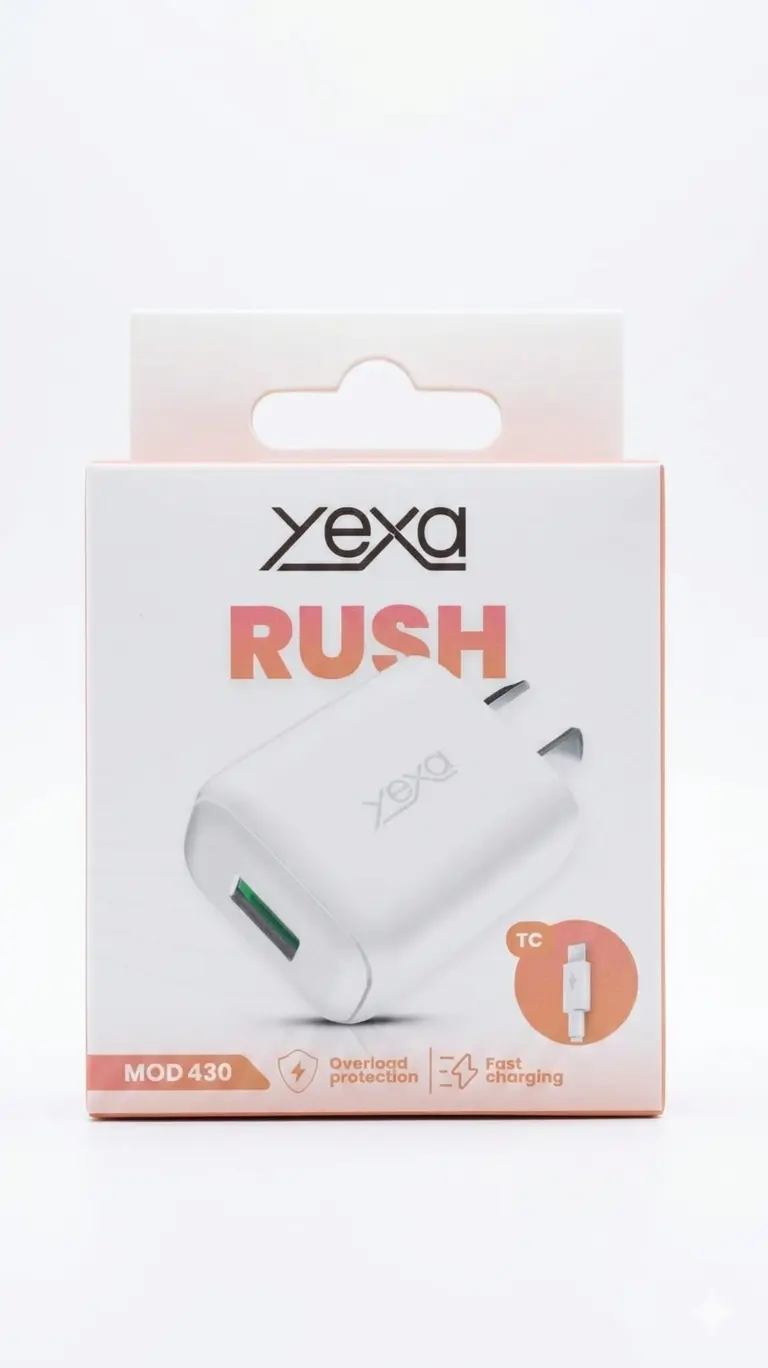 CARGADOR RUSH CARGA RAPIDA USB 